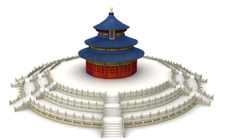 China Tempel 3D 